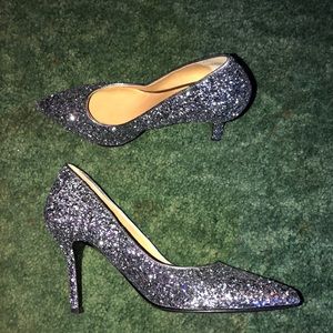 Nine West glitter heeled shoes